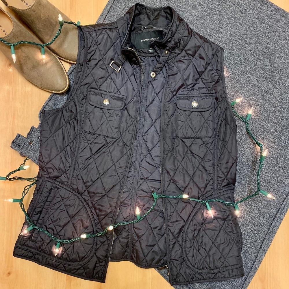 Banana Republic Black Field Vest
